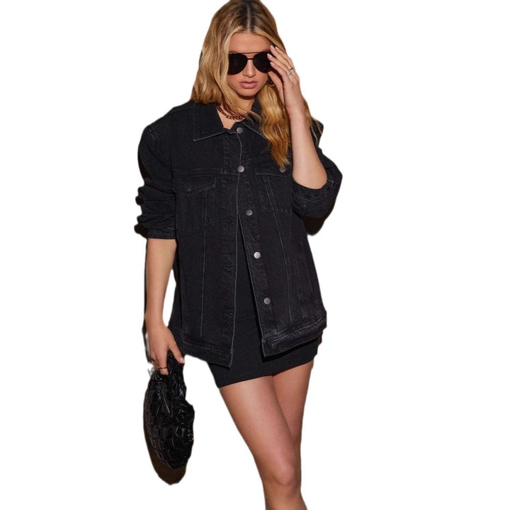 Kvinne oversized denim jakke Skjora