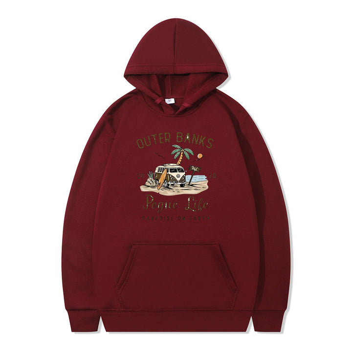 Dame hettegenser med maritimt design og inspirerende trykk Skjora
