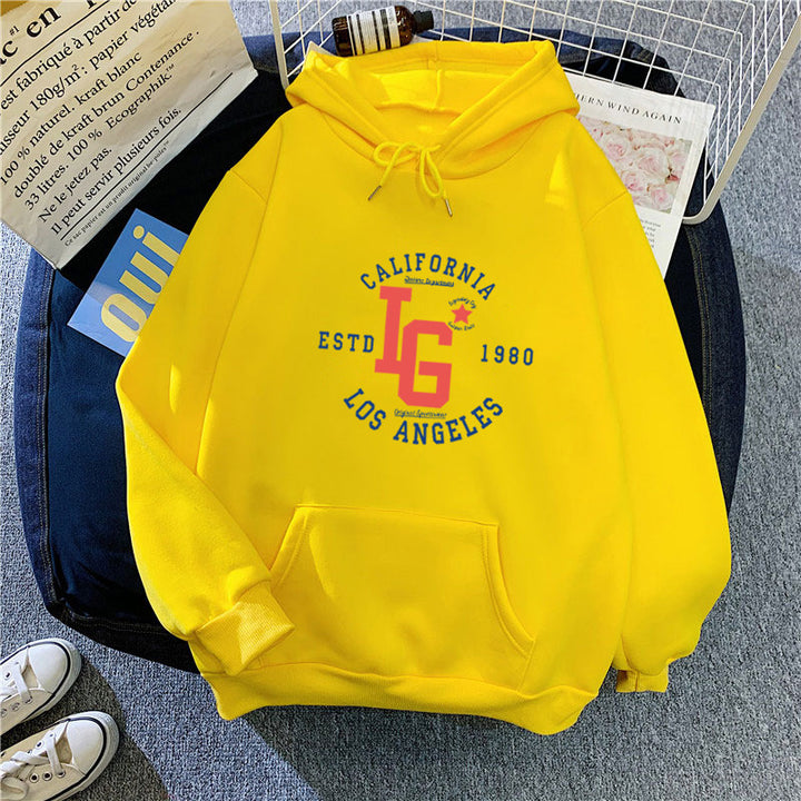 Dame hettegenser med sporty California-print Skjora