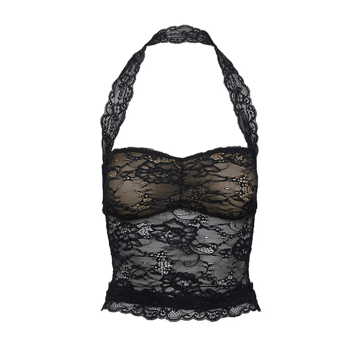 Dame Spise-Bustier med romantisk heklemønster og justerbare stropper Skjora