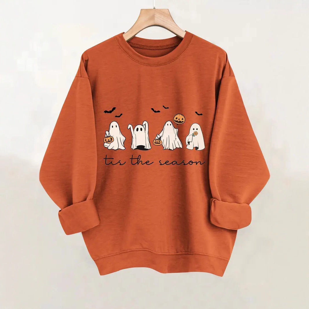 Damegenser med muntert Halloween-motiv og avslappet snitt Skjora