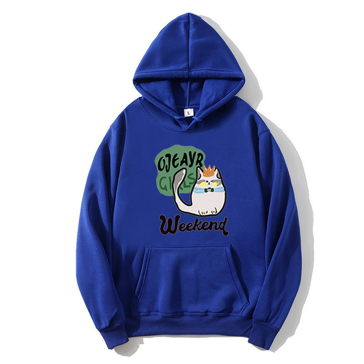 Damen Kapuzenpullover mit verspieltem Katzenmotiv Skjora