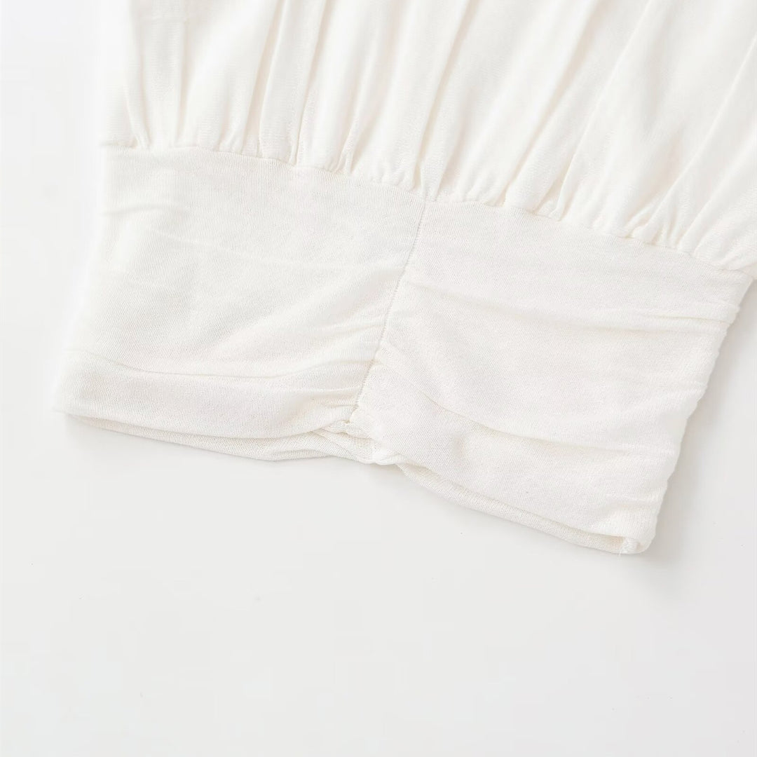 Dame moteriktig oversized topp med raffinert belte Skjora