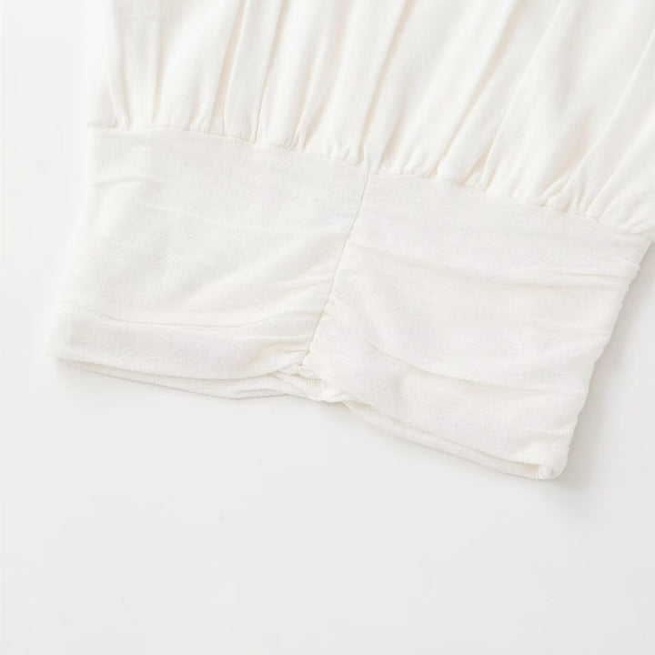 Dame moteriktig oversized topp med raffinert belte Skjora