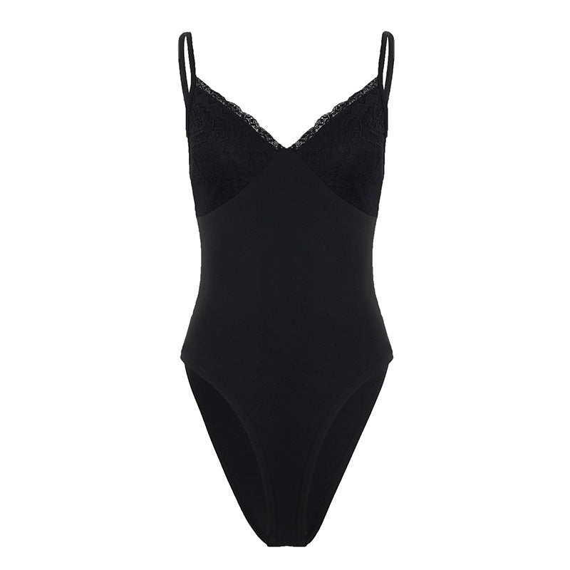 Dame elegant spiss-body med fine stropper Skjora