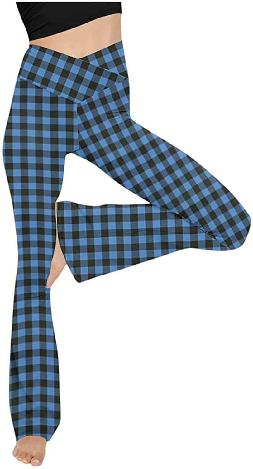 Dame Bootcut Yoga-bukse laget av elastisk materiale med høy midje Skjora