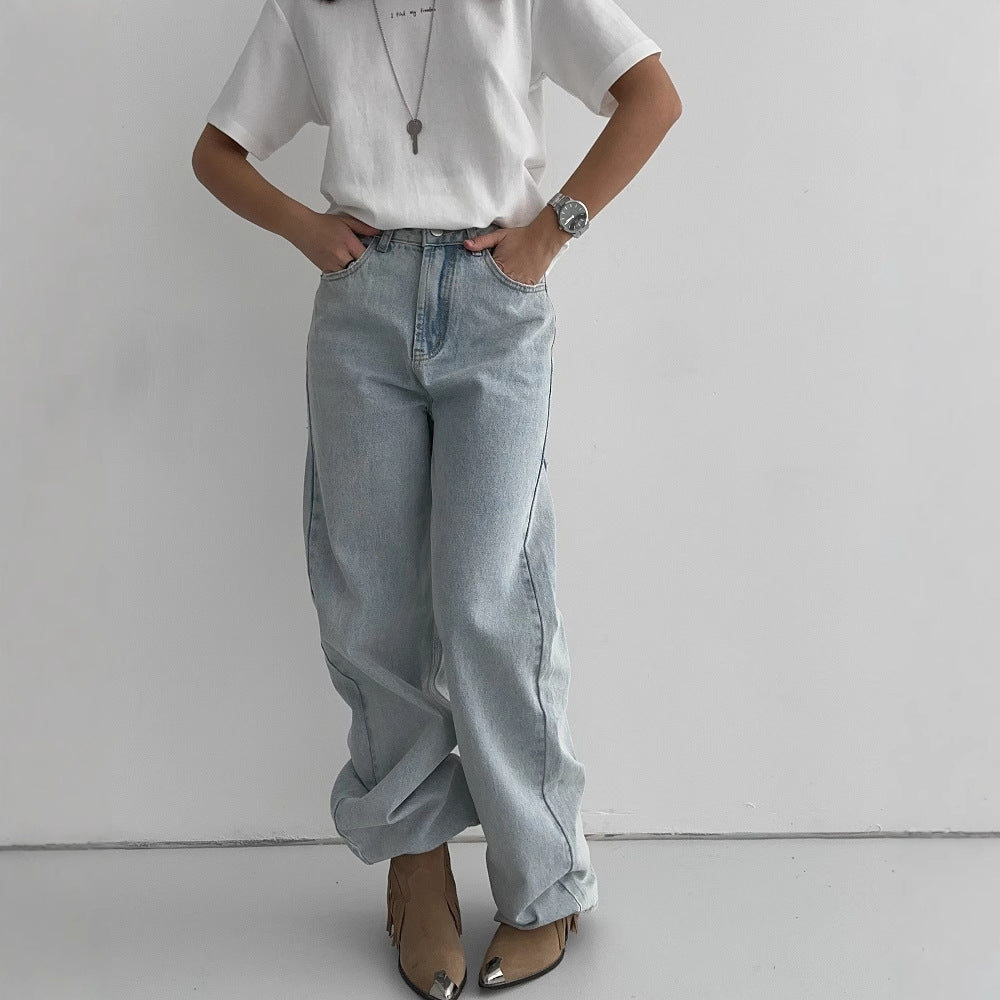 Kvinne Boyfriend Jeans med trendy Ødelagte Elementer Skjora
