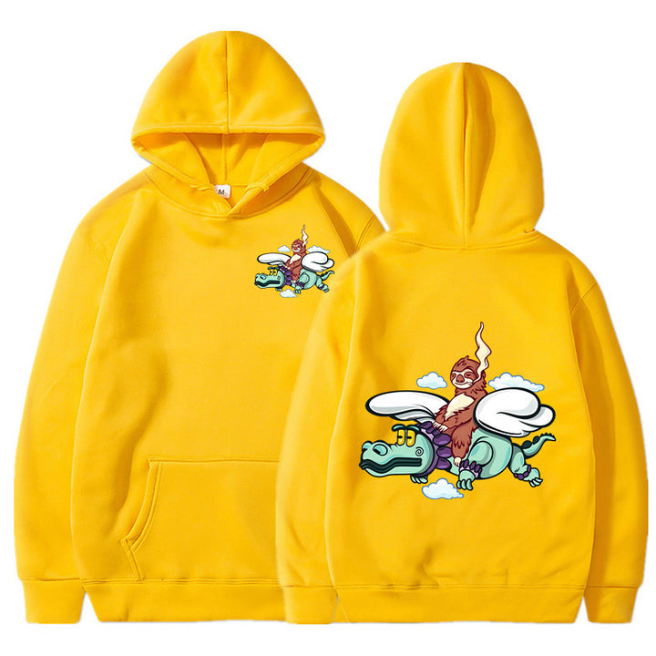 Dame hoodie med kreativt grafisk design og høy kvalitet interiør Skjora
