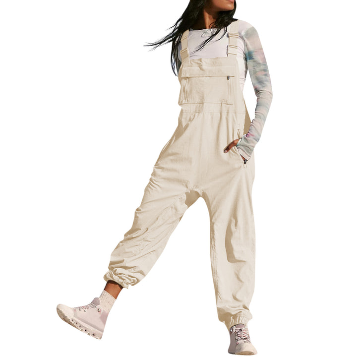 Dame Løs Jumpsuit med praktiske lommer og elastisk kant Skjora