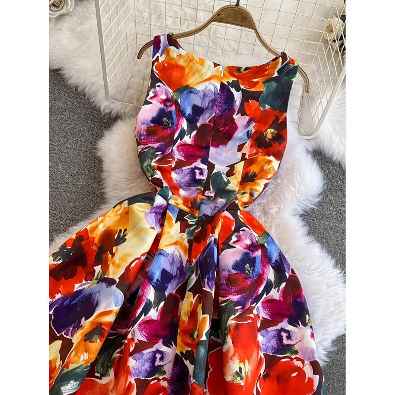 Dame Maxi-kjole med floral design og elegant snitt Skjora