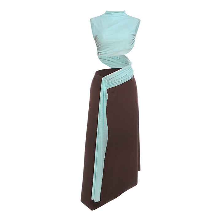 Dame omslagskjole med moderne draperingsdesign og elegant snitt Skjora