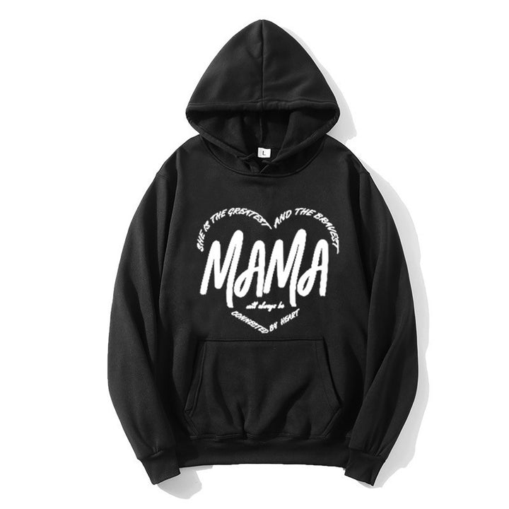 Dame hoodie med kreativ Mama-slogan Skjora