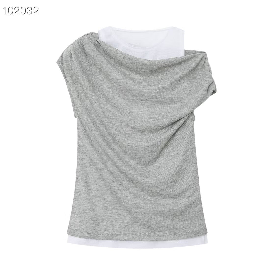 Dame avslappet sweatshirt med innovativ oversize-snitt og trendy draperinger Skjora