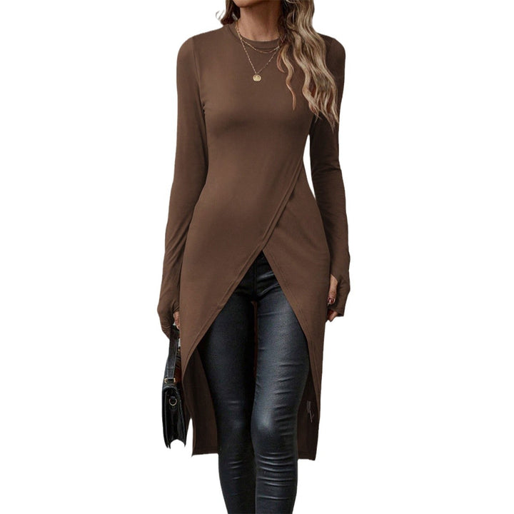 Damer elegant longsleeve med raffinert innpakningsutseende Skjora