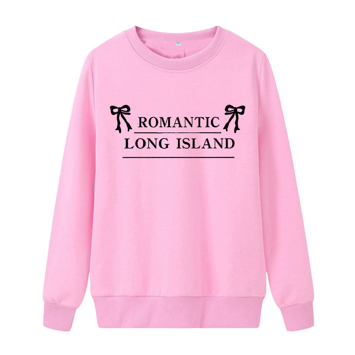 Damer avslappet sweatshirt med romantisk tekst Skjora