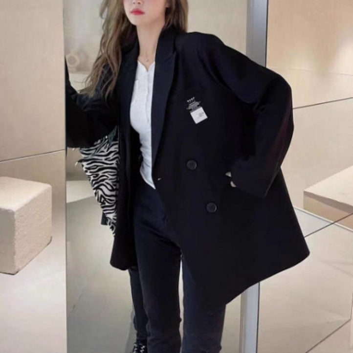Kvinners oversized blazere med teksturert stoff Skjora