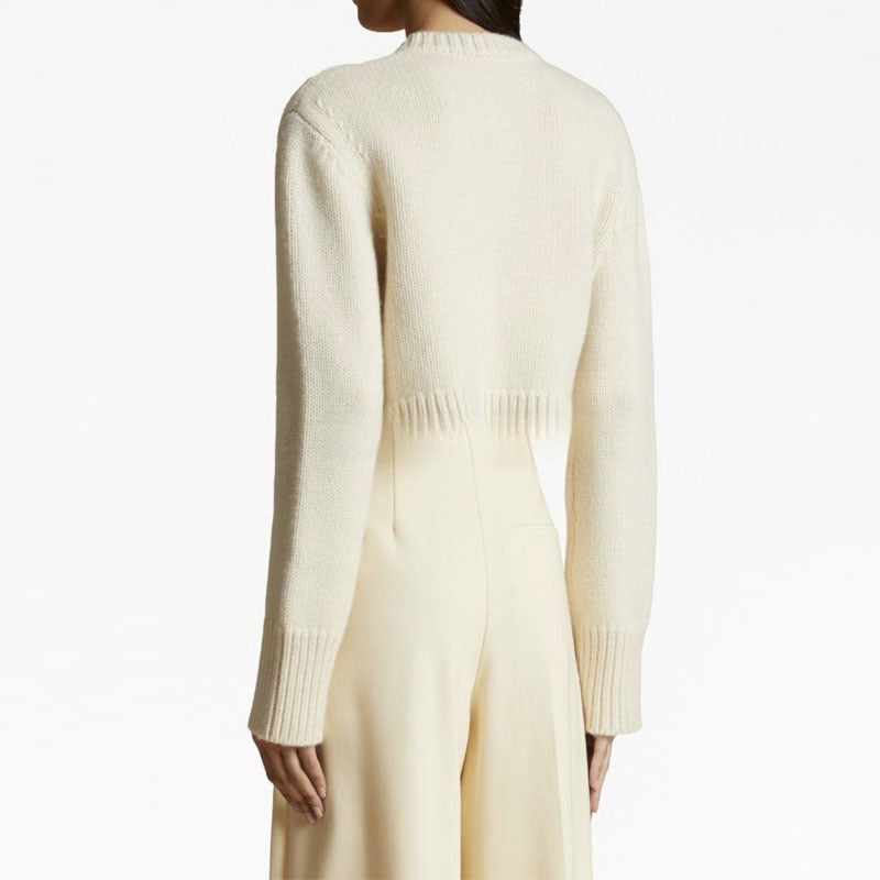 Damer Kort Strikk cardigan med knapper Skjora