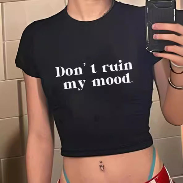 Dame Crop-Top med innovativt spindelnett-design Skjora