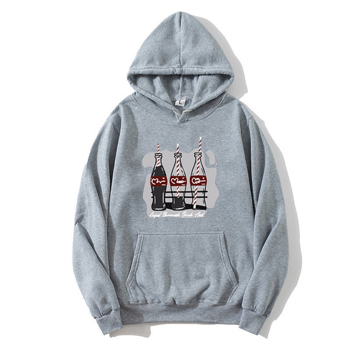 Damen Kapuzenpullover mit verspieltem Coca-Cola-Flaschen-Motiv Skjora