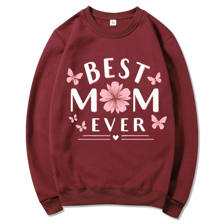 Dame sweatshirt med leken favorittutsagn og blomsterdesign Skjora