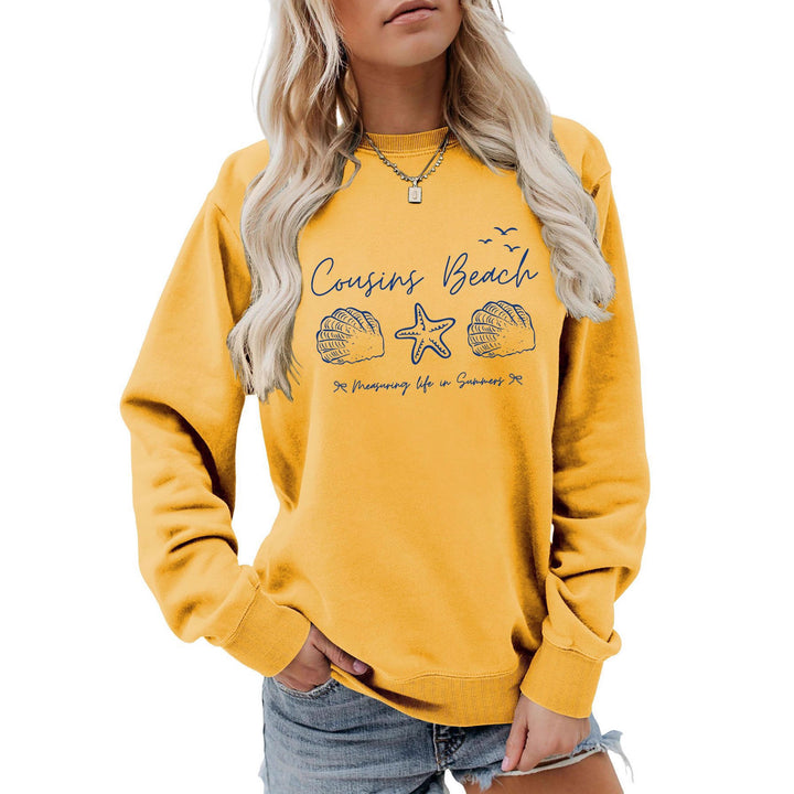 Kvinnelig sweatshirt med maritimt motiv og komfortabel passform Skjora