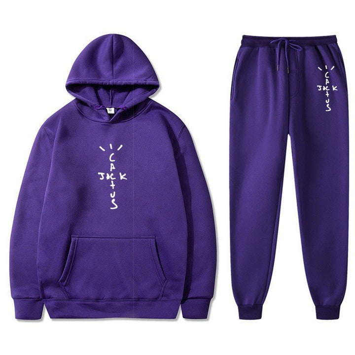 Damer Hoodie og Joggebukse Sett med Kreativ Skrift Skjora