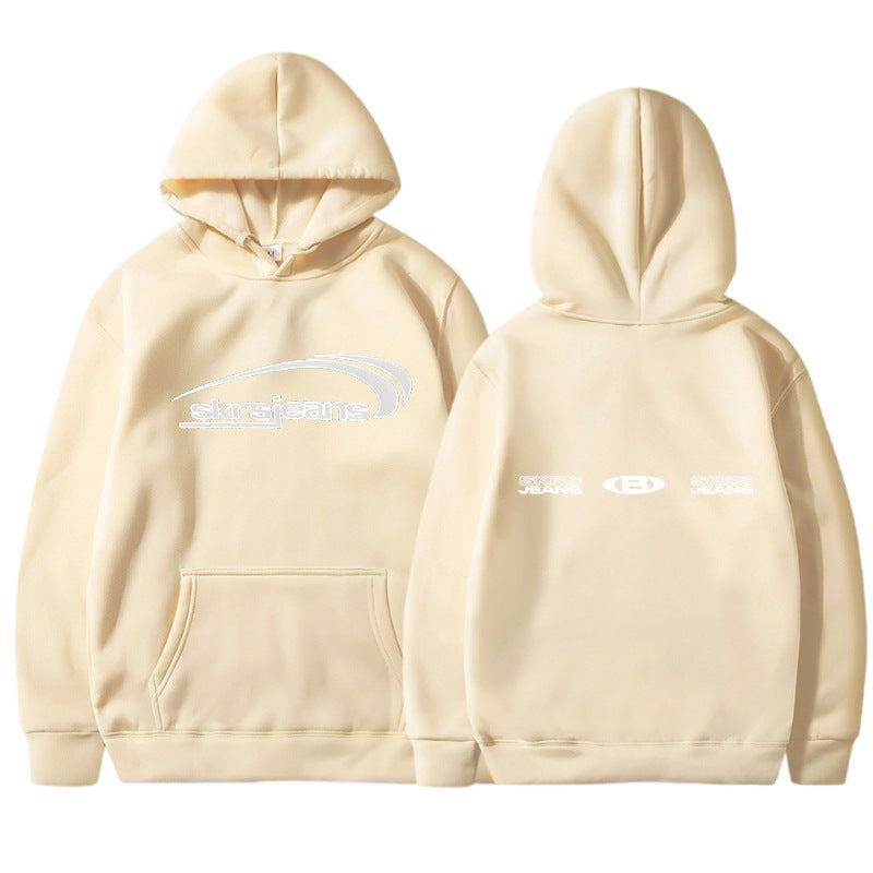 Women's hoodie with modern logo design and practical kangaroo pockets Skjora