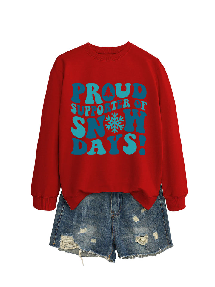Dame sweatshirt med kreativt trykk og avslappet snitt Skjora