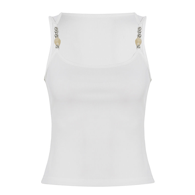Dame tanktop med asymmetrisk snitt og trendy design Skjora