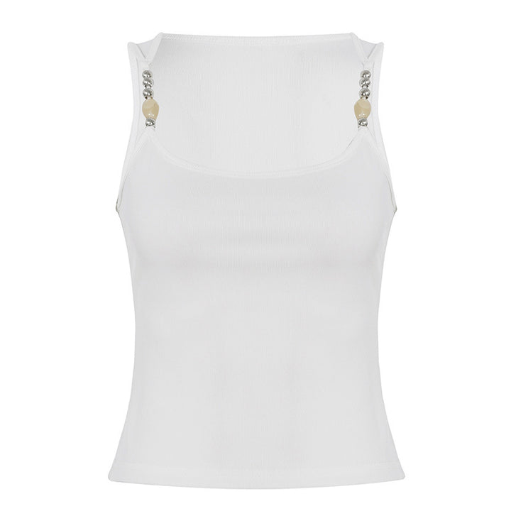 Dame tanktop med asymmetrisk snitt og trendy design Skjora