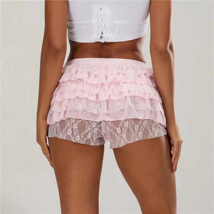 Dame spets-skjorter med voluminøse ruffle-detaljer Skjora