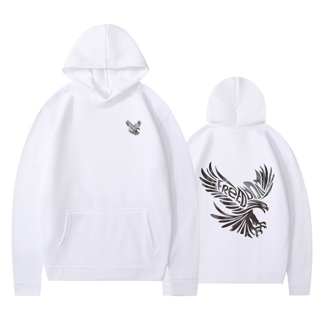Dame hoodie med ikonisk ørn design og myk innerforet Skjora