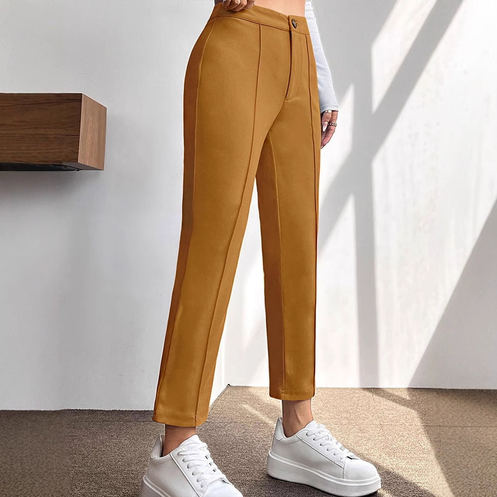 Dame elegant chinos bukser med figurtilpasset passform Skjora