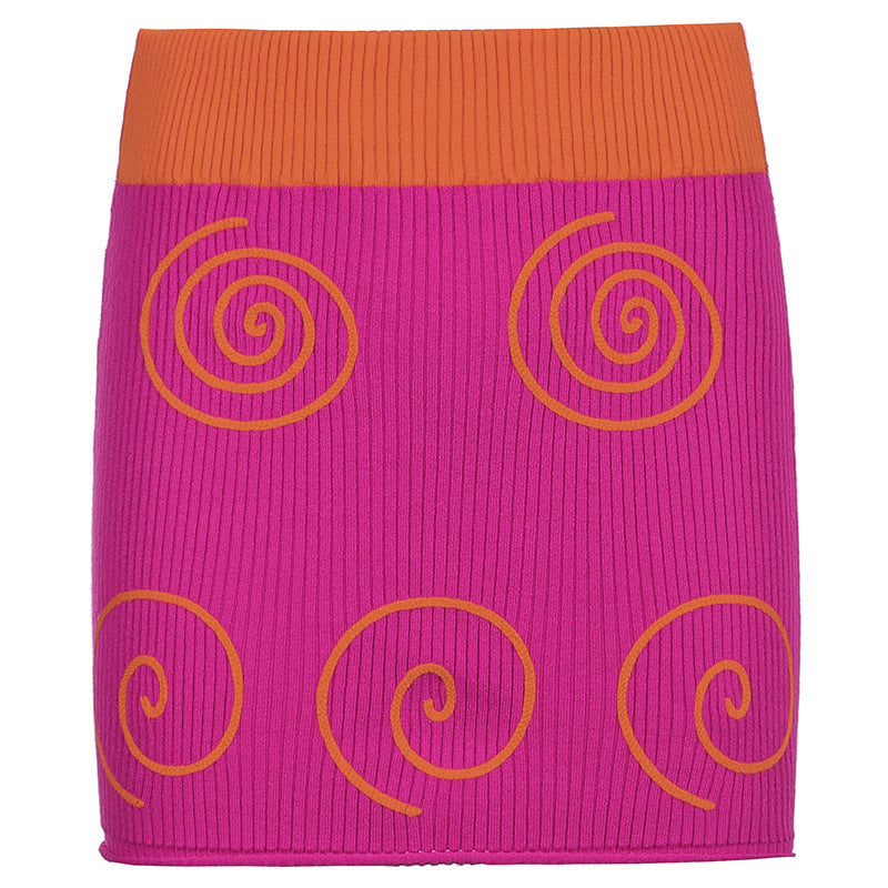 Dame miniskjørt med unikt spiraldesign Skjora