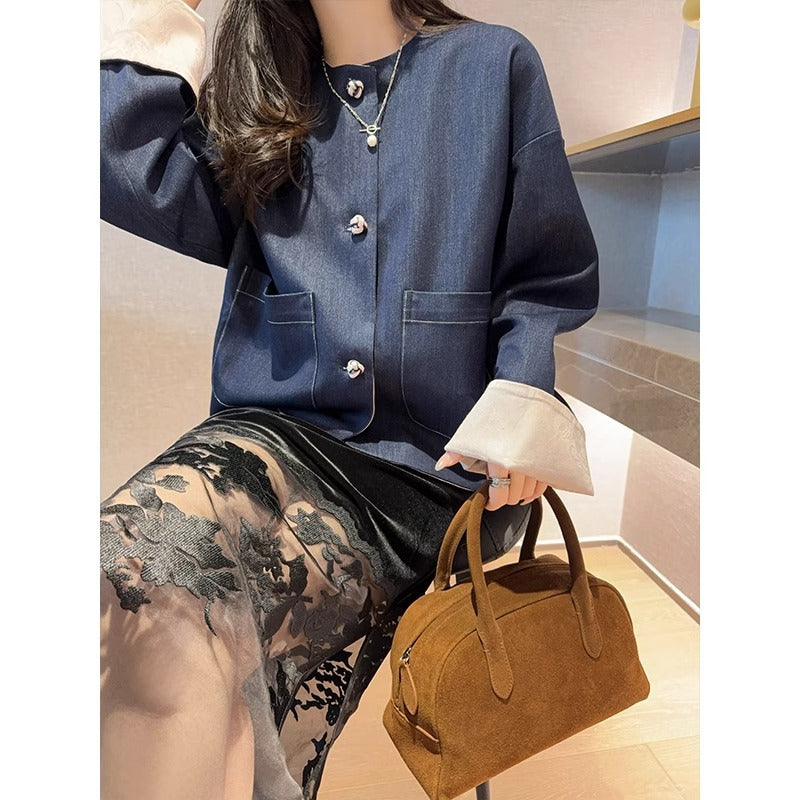Dames Elegant Kort Blazer Skjora
