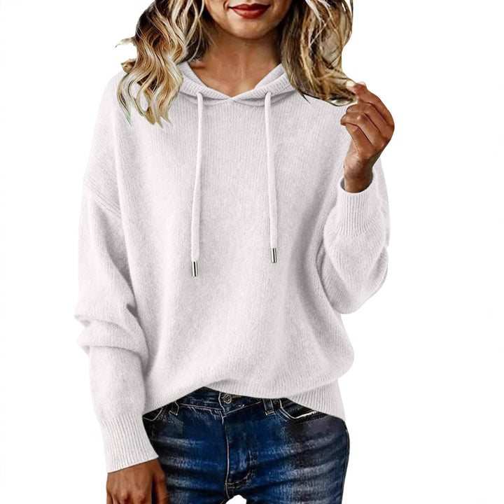 Dames oversized hettegenser med teksturert design og snor Skjora