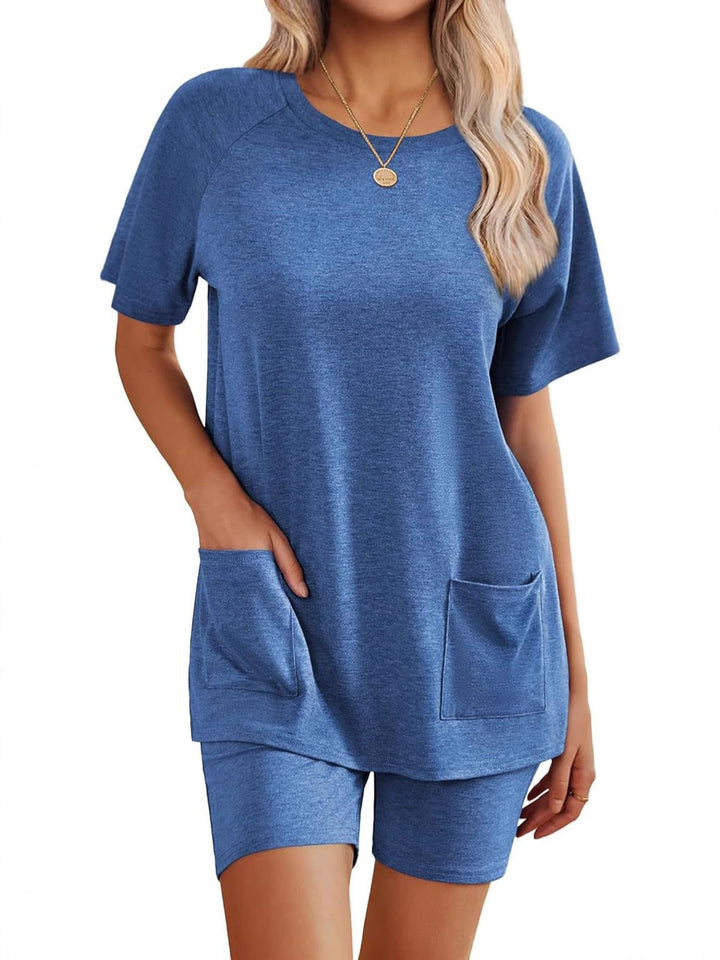 Dame Loungewear-set med behagelig vid passform og praktiske lommer Skjora