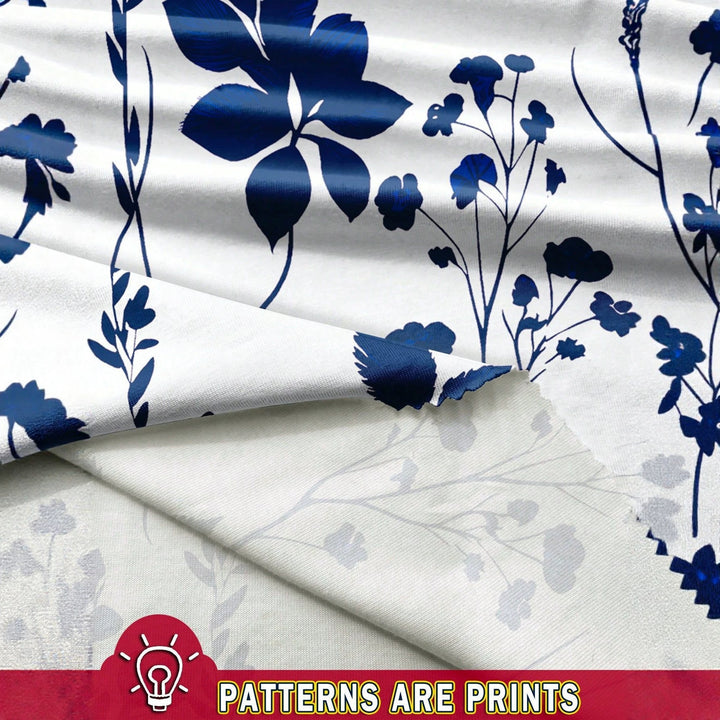 Dame blomsterprint kortermet bluse Skjora