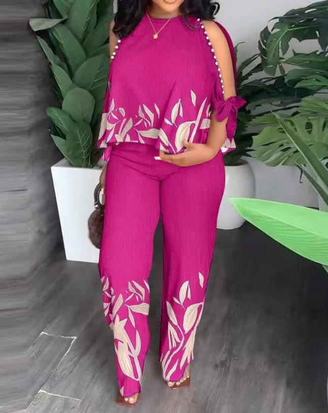 Dame Elegant utformet sommerantrekk med blomsterdesign og skulderfritt topp Skjora