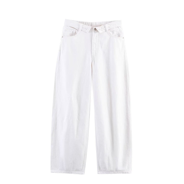 Damer høy kvalitets Destroyed jeans i avslappet baggy-stil med moderne detaljer Skjora
