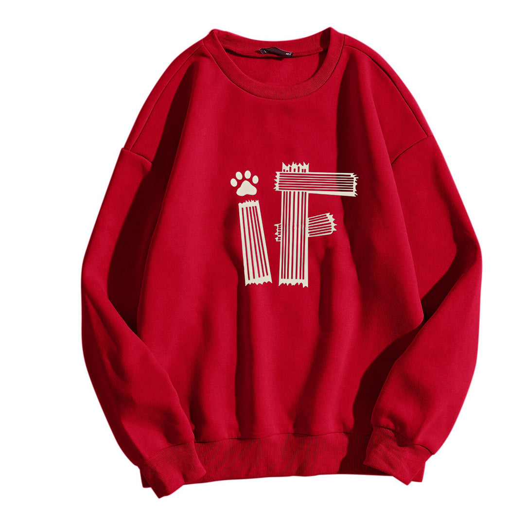 Dame uformell sweatshirt med kreativ grafisk trykk Skjora