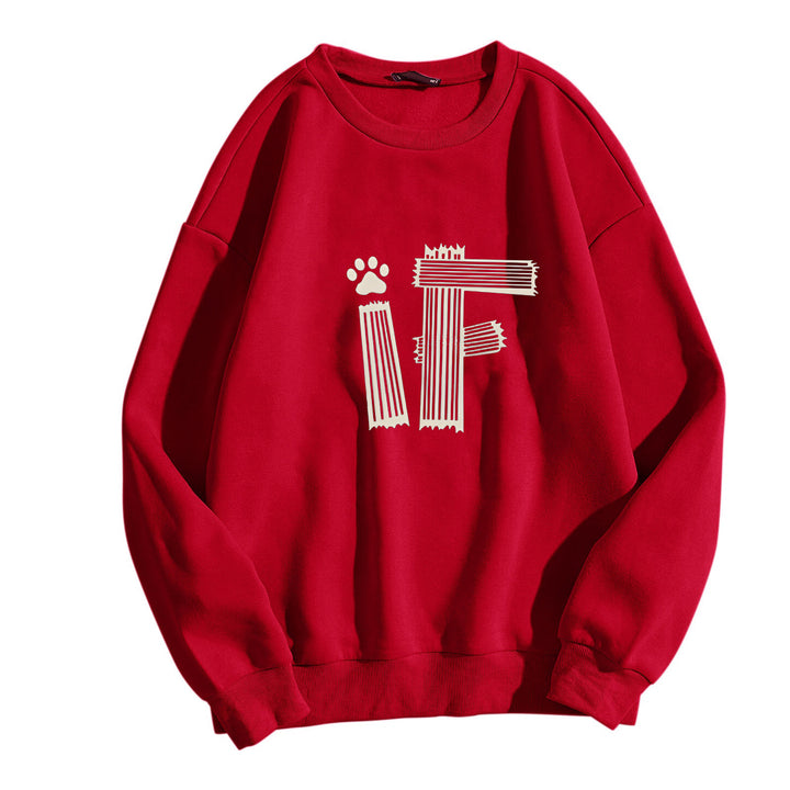 Dame uformell sweatshirt med kreativ grafisk trykk Skjora