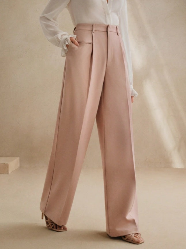Dame bred og elegant dressbukse med høy liv Skjora
