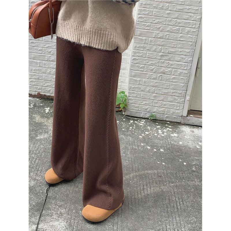 Dame Koselig Ribb Strikket Cardigan med Elegant Stå-Hals Skjora