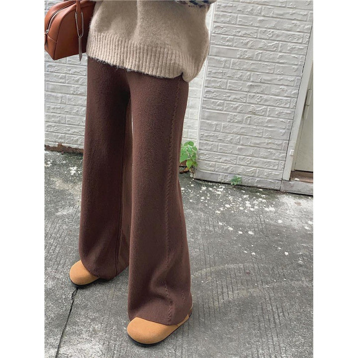 Dame Koselig Ribb Strikket Cardigan med Elegant Stå-Hals Skjora