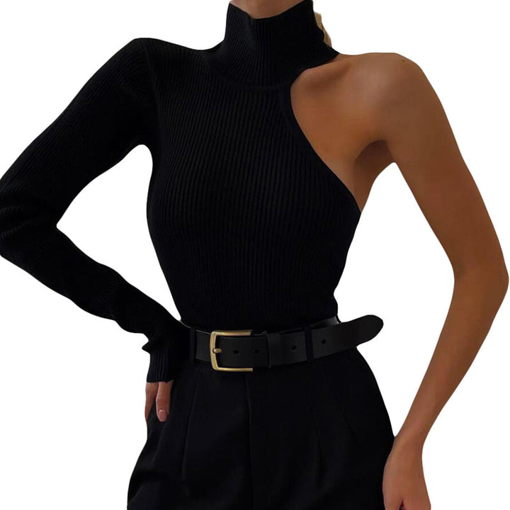 Damer Elegant Enarms Bodysuit med Ståkrage Skjora