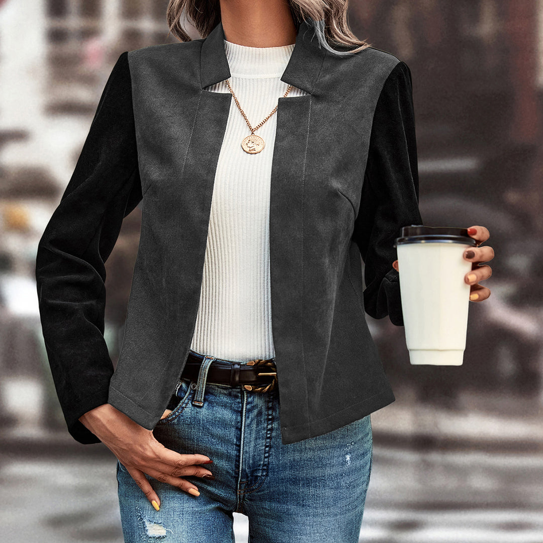 Damen elegant Blazerjakke i moderne design med ståkrage Skjora