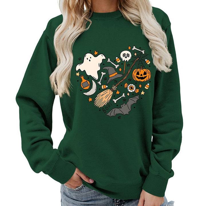 Dame Halloween Sweatshirt med Kreativ Design Skjora