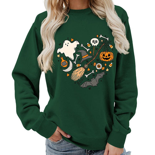 Dame Halloween Sweatshirt med Kreativ Design Skjora
