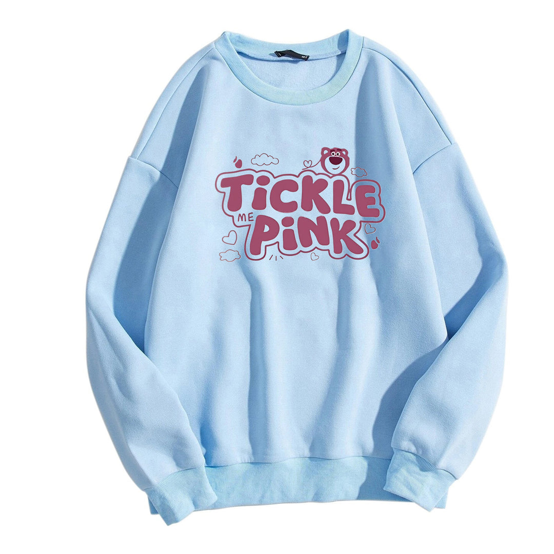 Damer sweatshirt i uformelt design med munter trykk Skjora